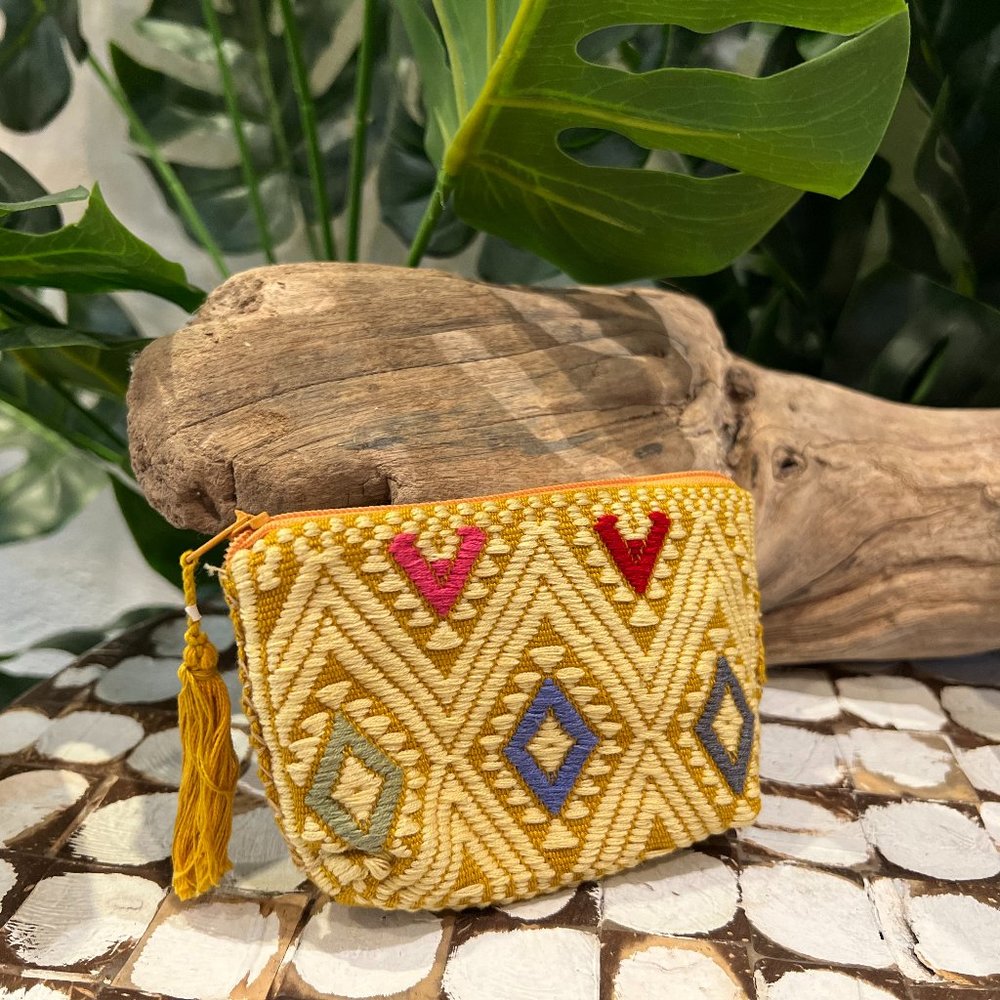 Handmade Embroidered Mexican Coin Purse